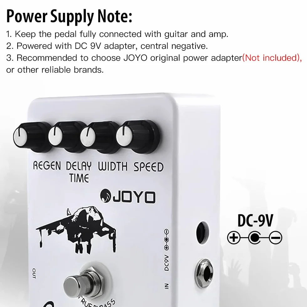 JOYO Pedal de efecto Flanger logra sonidos de Flanger metálicos y vibrato trémulo rápido para efecto de guitarra eléctrica - True Bypass (JF-07)