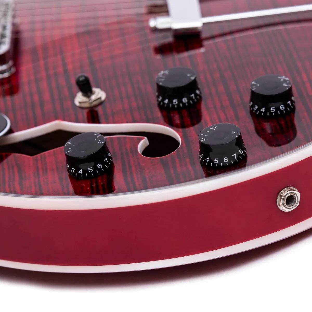 Guitarra Eléctrica Profesional Guitarra Eléctrica Profesional Para Zurdos Jazz De 6 Cuerdas Cuerpo Semihueco Puente De Cola(Type 5)