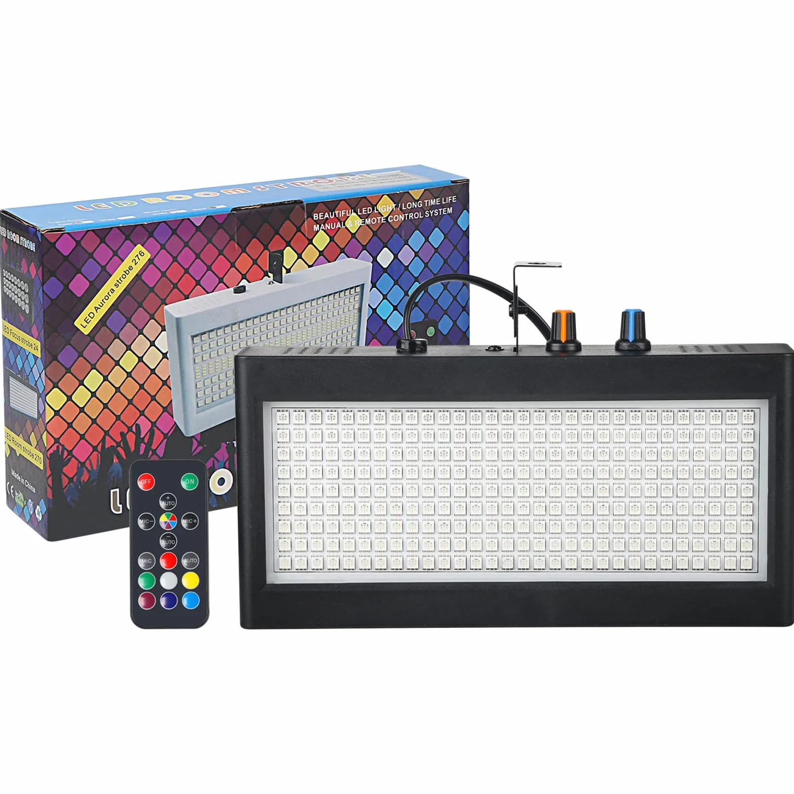 270Led Estroboscopio Discoteca con Mando, Luces Estroboscópicas para Fiestas, Flash Ritmo Musical Activado por Sonido