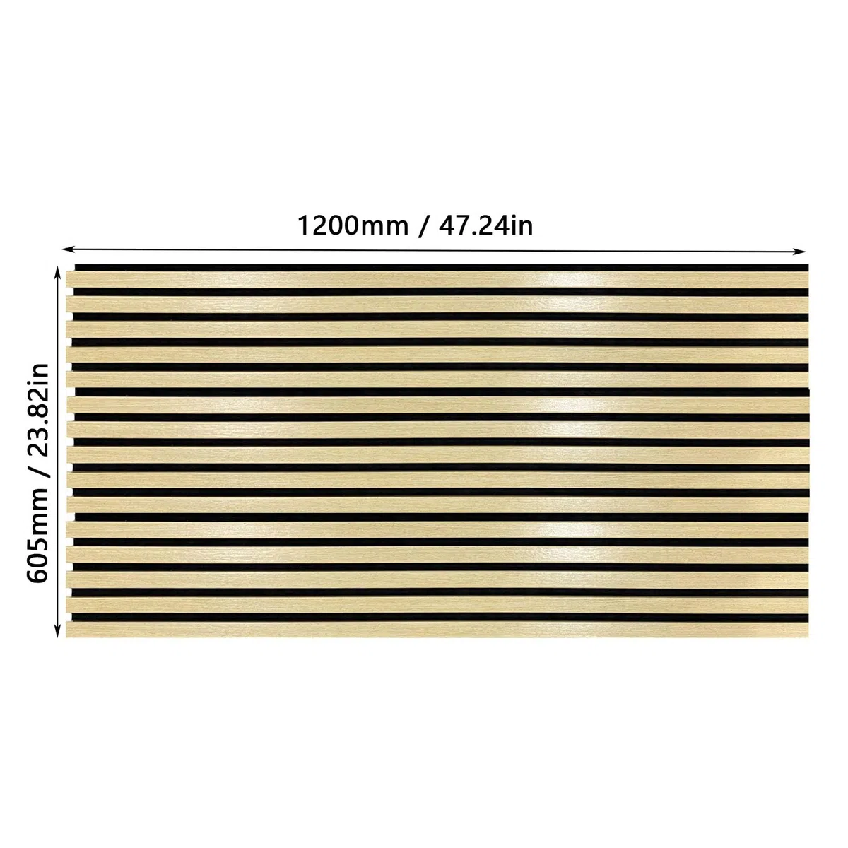 Garosa Paneles Acústicos de Listones de Madera, Paquete de 4, Decoración de Pared Estriada 3D Insonorizada para Cine en Casa, Estudios, Paneles Modernos de Reducción de Ruido con