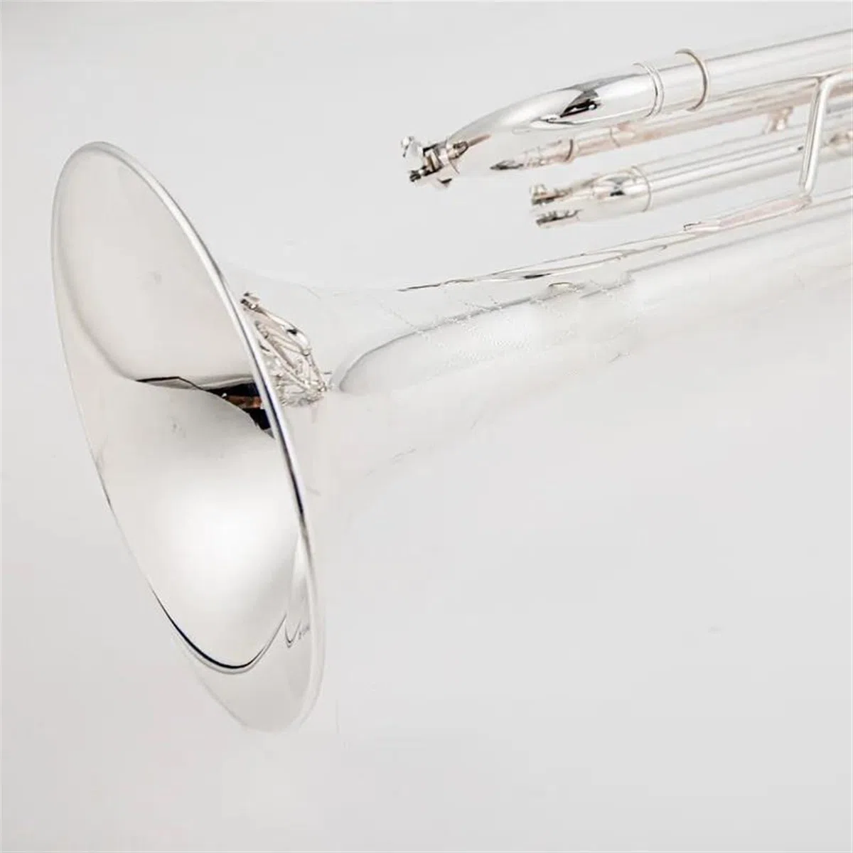 Trompeta Principiantes Amante De La Música Profesional Trompeta De Plata Tubo Instrumento Plano Latón