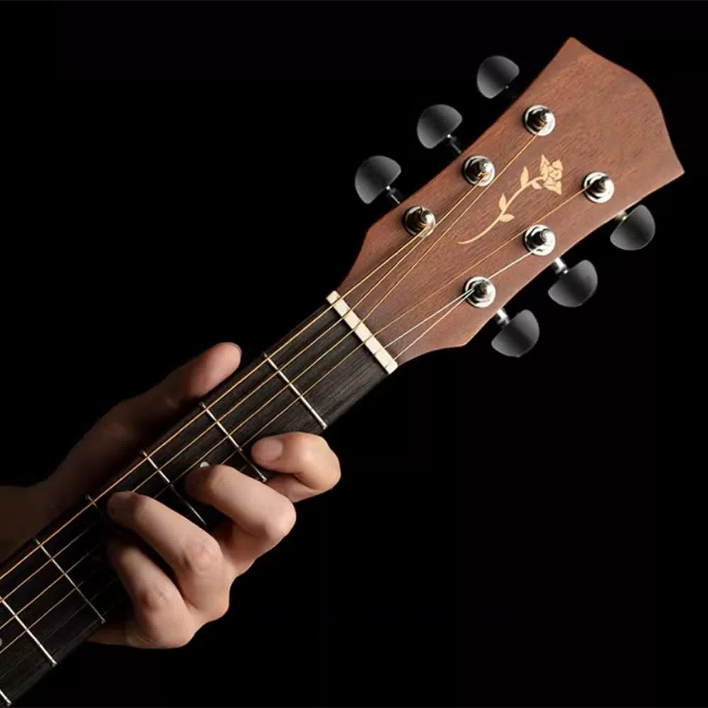 Kit de guitarra acústica para principiantes, instrumento de madera brillante de 40 pulgadas, guitarra de 6 cuerdas para adultos y adolescentes con todos los accesorios