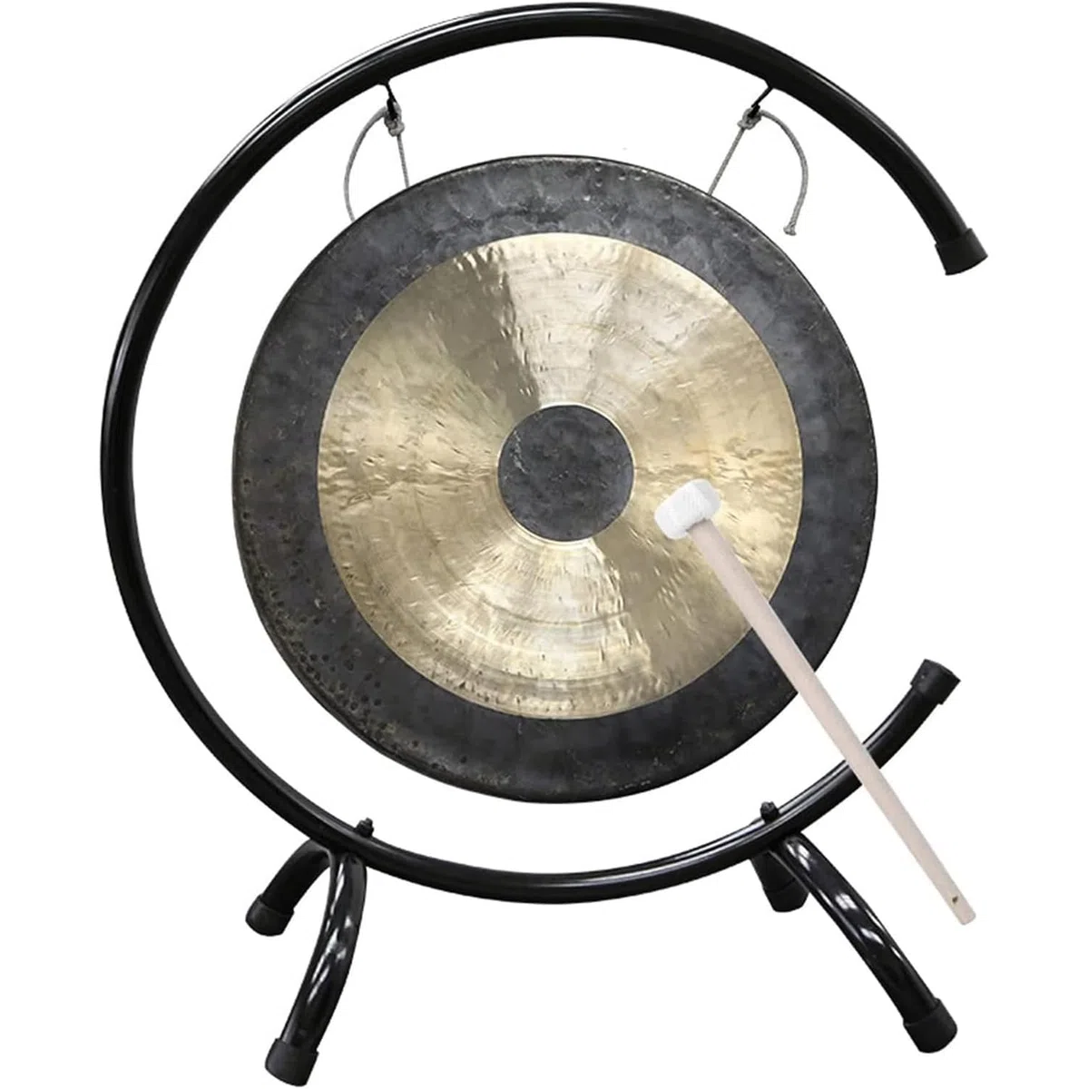 Gong Tradicional Chino, Gong Con Soporte Y Mazo De Madera, Gong De 45 Cm + Marco En Forma De C De 55 Cm, Hecho a Mano, Tono Suave, Escritorio De Bronce, Excelente Sonido Para Hojas De Orquesta Sinfóni