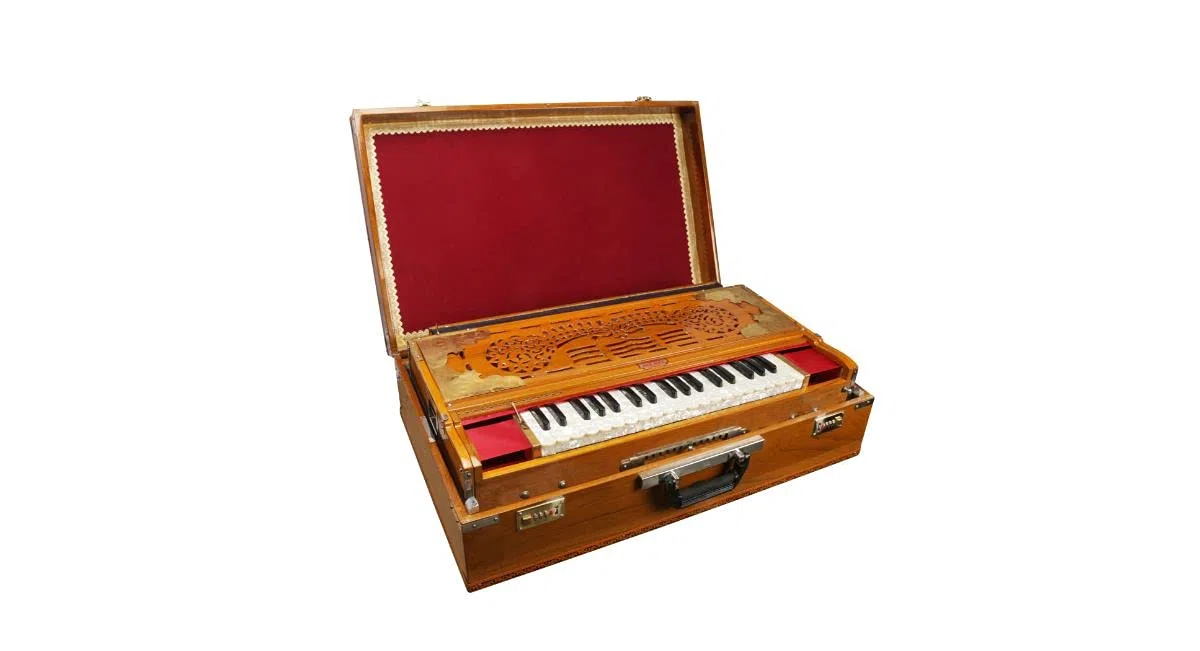 Harmonium BINA nº 32 Scalechange portátil con 4 juegos de cañas inglesas/armonio profesional de calidad de concierto/armonio afinado profesional