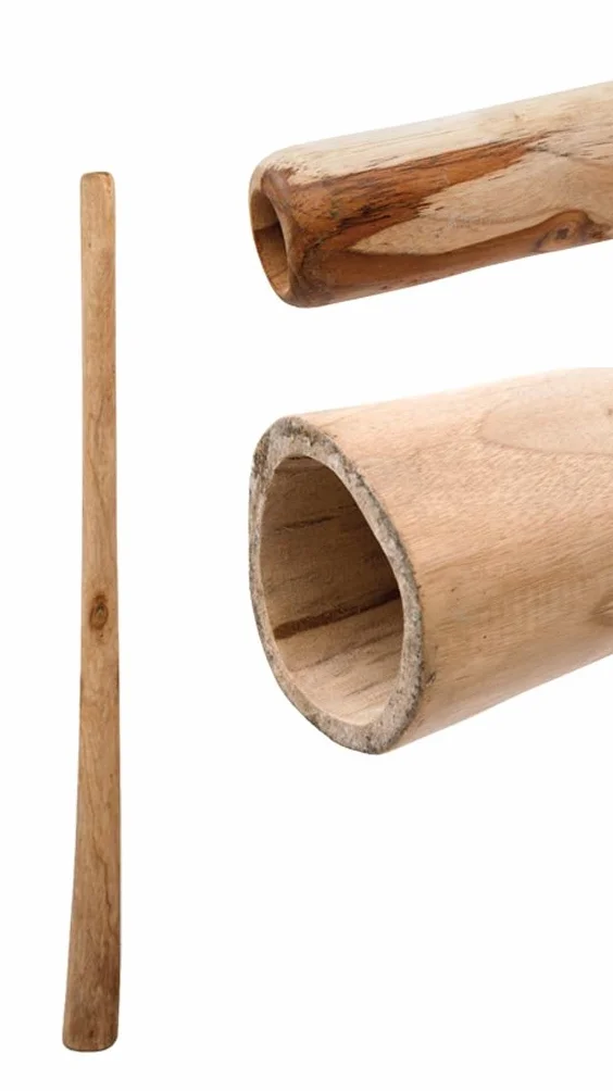Didgeridoo de madera de teca natural barnizada