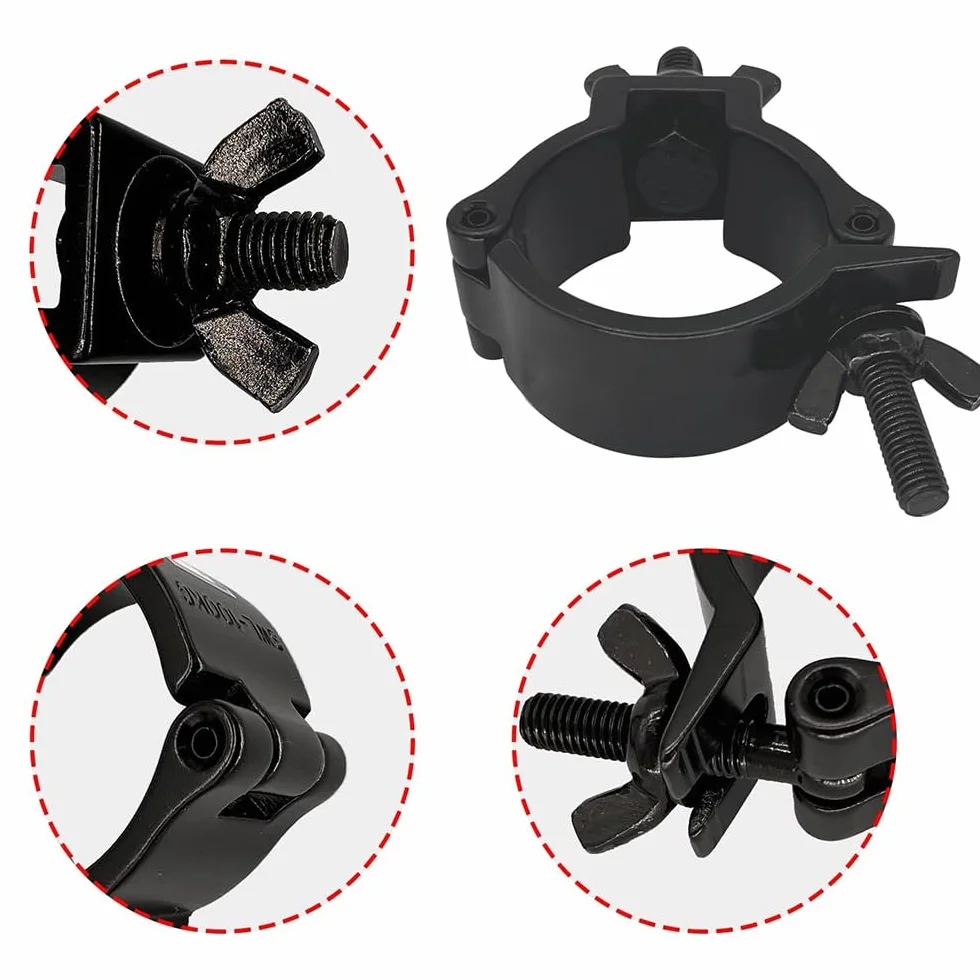 Dispositivo de Suspensión,Truss O Clamps Aluminio,Truss Clamp Abrazadera para Luces de Escenarios,10PCS Garra para Truss con Diámetro 48-52mm con una Carga Máxima de 200kg para Luz Par,Cabeza Móvil