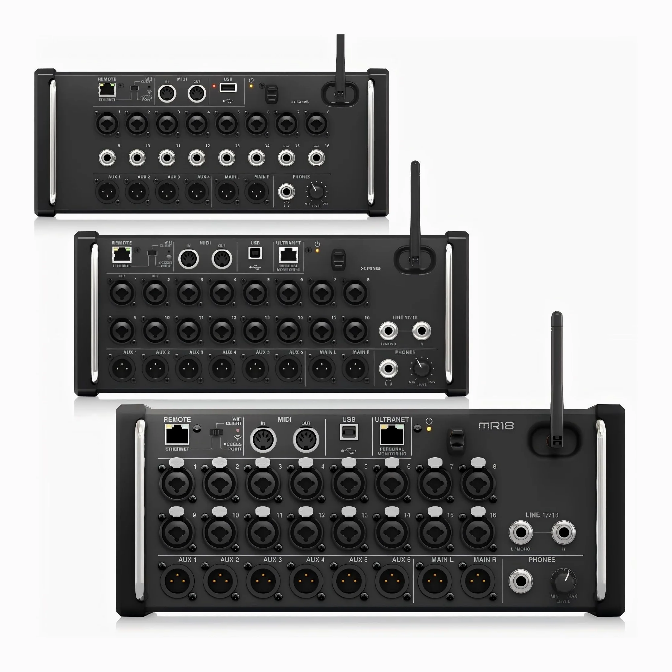Mezclador de DJ, Mezclador digital profesional MR18 con montaje en rack, mezclador DSP con Wifi incorporado, estudio de grabación de DJ con grabadora USB