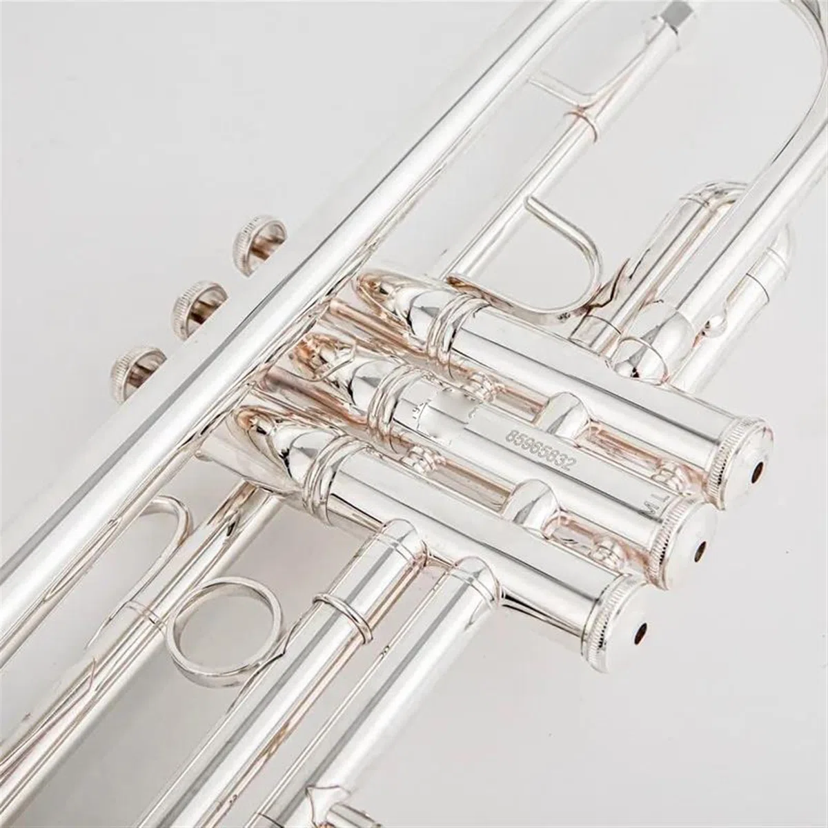 Trompeta Principiantes Amante De La Música Profesional Trompeta De Plata Tubo Instrumento Plano Latón