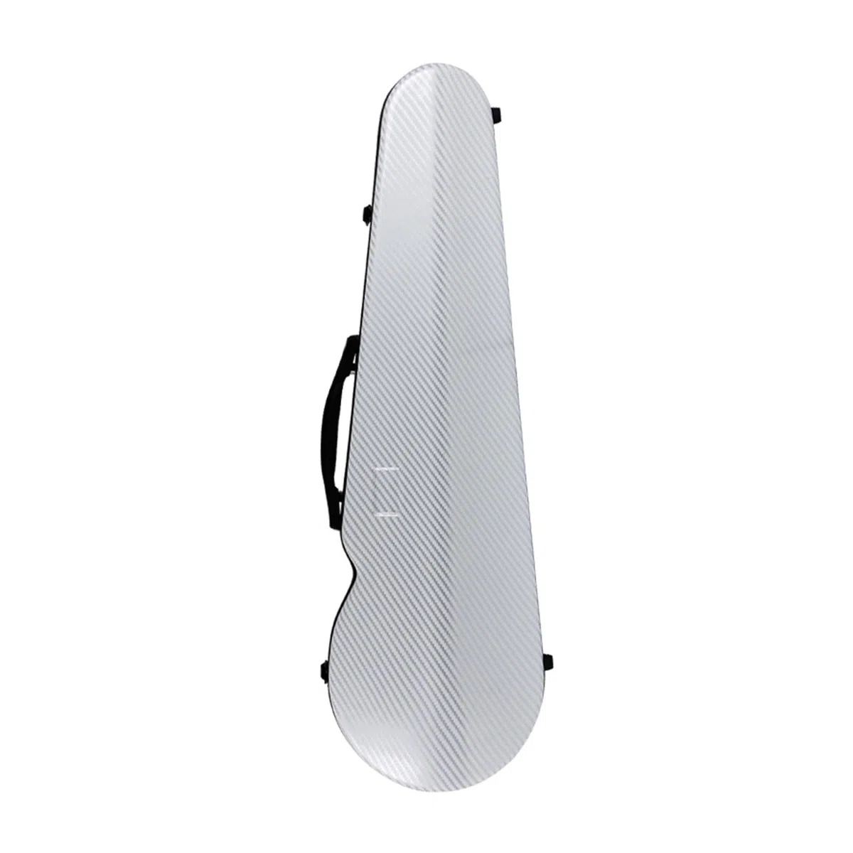 Estuche para violín de tamaño 4/4 3/4, de Fibra de Carbono, Resistente al Agua, con Correas traseras (Rojo) (Rayas Blancas)