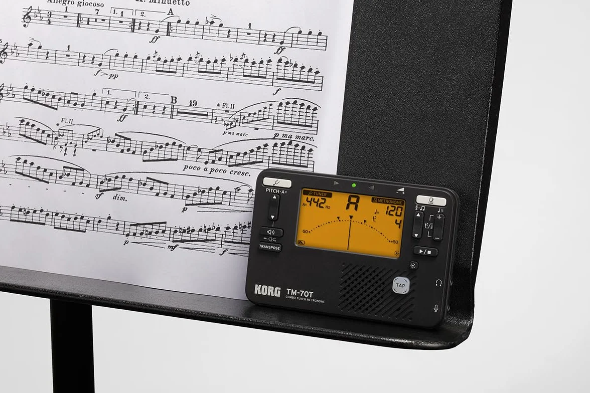 Korg TM70 Metrónomo y Afinador Cromático combinados - Negro