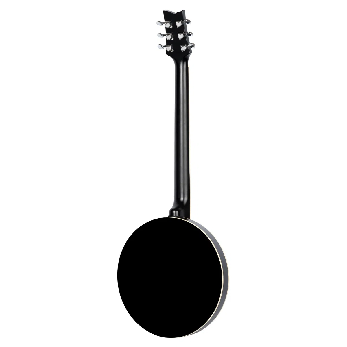 ORTEGA Raven Series Banjo - Banjo de 6 cuerdas, incluye funda, color negro satinado