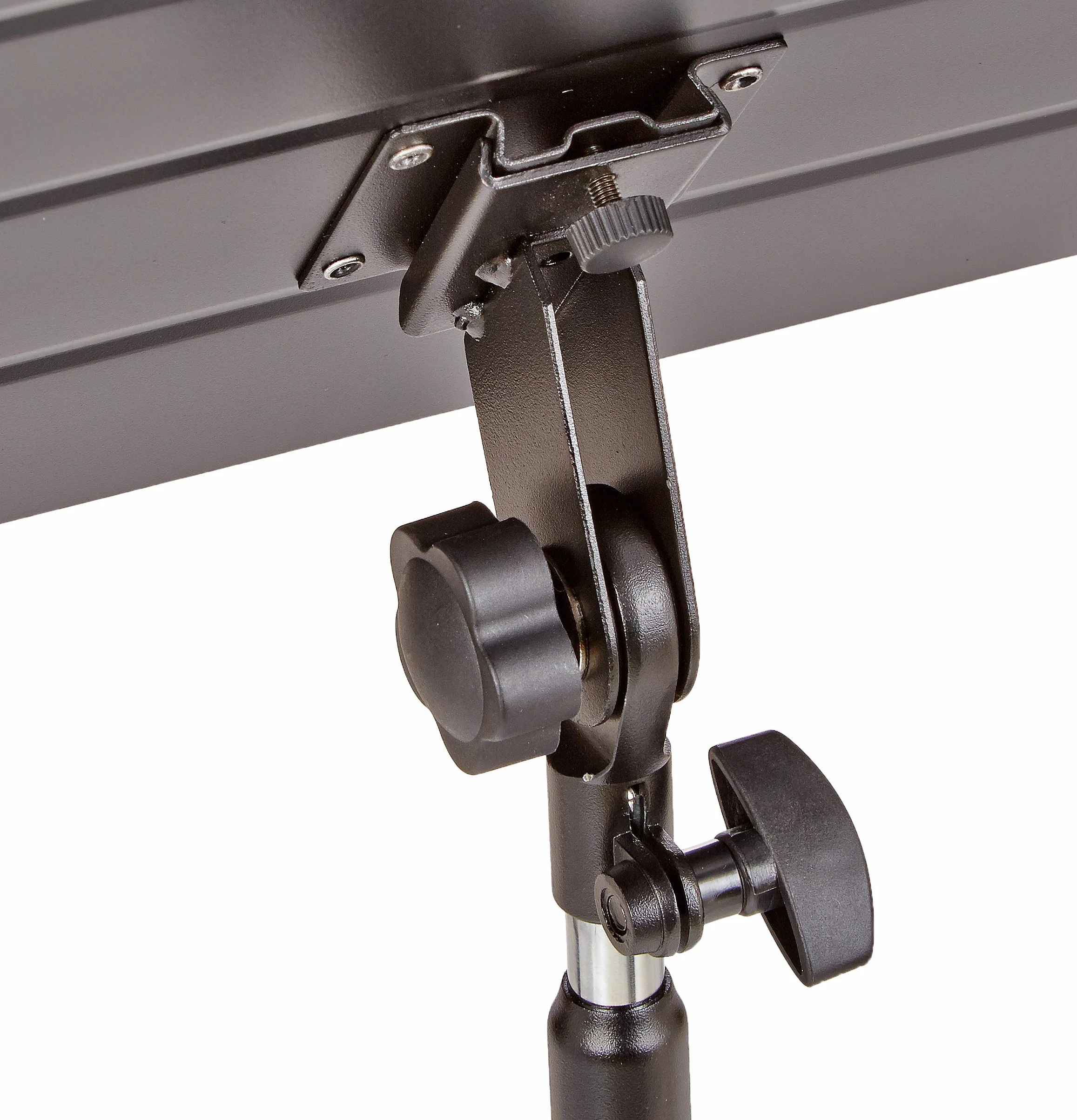 Amazon Basics Atril de Partituras Plegable para Orquesta, Altura Ajustable de 108 a 162 cm, Inclinable, Usos de Pie y Sentado, Estable, Base de Trípode - Negro