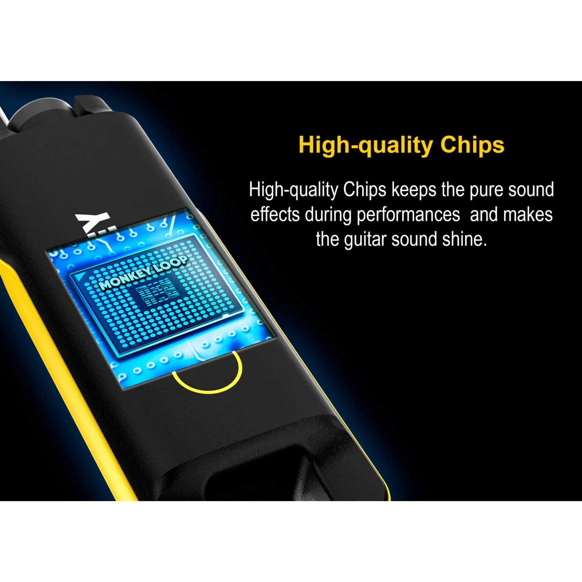 MONKEY LOOP WS-10 - Sistema Inalámbrico para Guitarra o Bajo con Batería Incorporada - Receptor y Transmisor de Audio Recargable - Transmisión hasta 50 Metros con 6 Horas de Autonomía