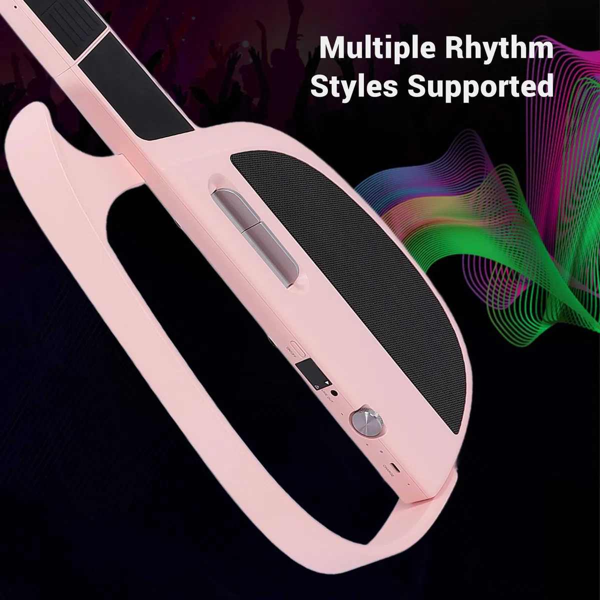 Guitarra Eléctrica Inteligente sin Cuerdas, Kit de Guitarra para Principiantes, Acompañamiento Automático de Acordes, Kit de Iniciación de Guitarra Inteligente de Viaje con Bolsa