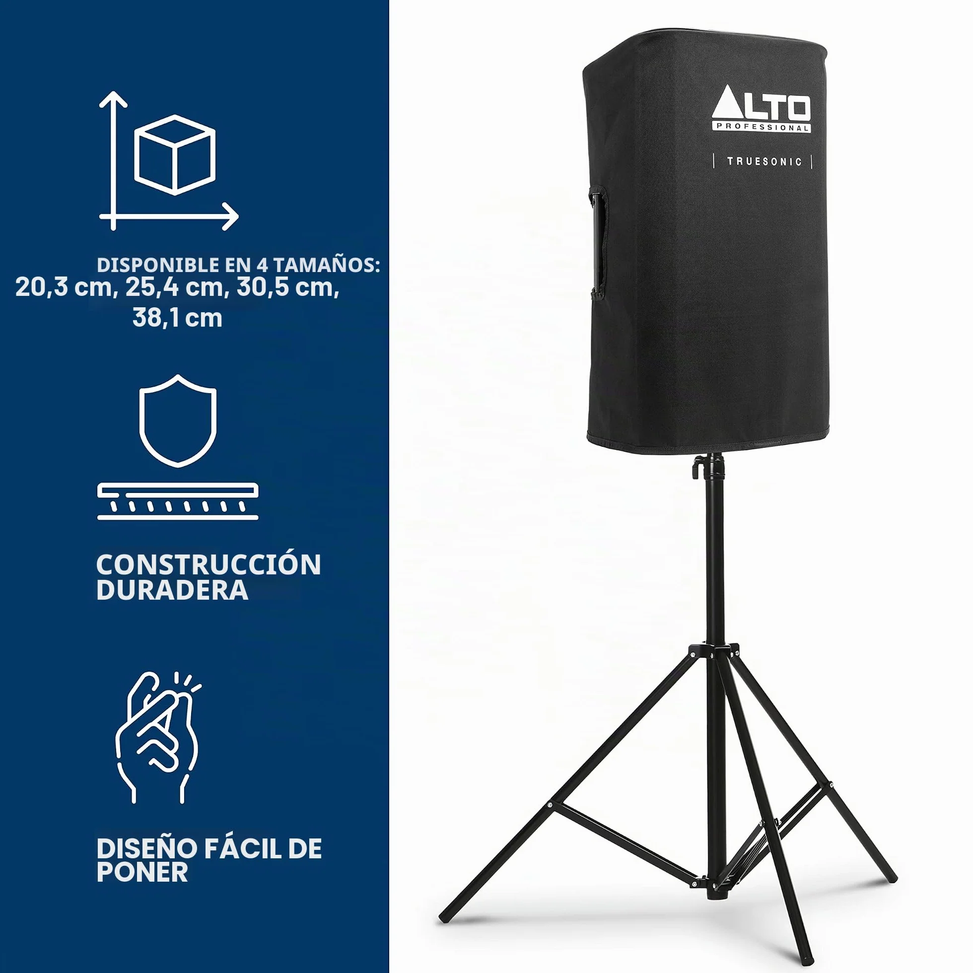 ALTO Funda Deslizante Duradera Para el Altavoz Autoamplificado TS412 Con Forro de Nailon y Acceso Mediante Asa de Acceso