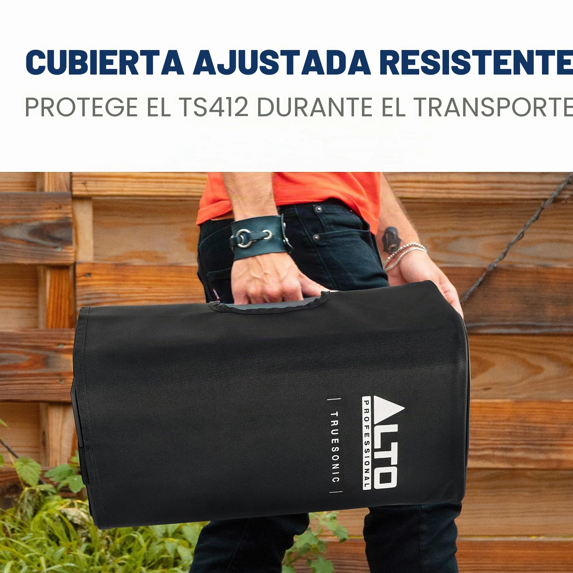 ALTO Funda Deslizante Duradera Para el Altavoz Autoamplificado TS412 Con Forro de Nailon y Acceso Mediante Asa de Acceso