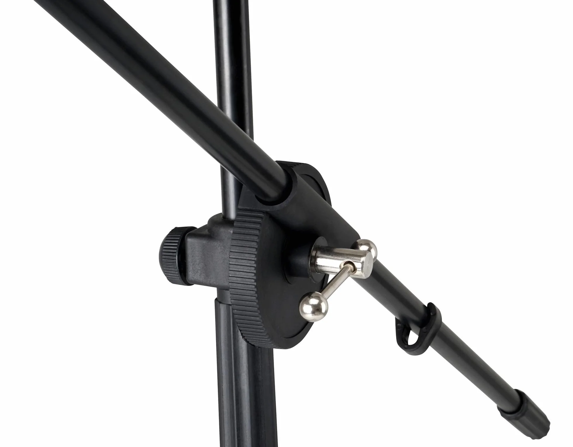Atril Classic Cantabile NSM-100 con Brazo para Micrófono (Atril y soporte de micrófono en uno, fácil de montar, extra alto) Negro