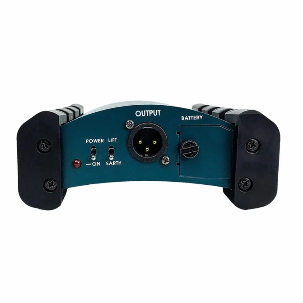 Convertidor de impedancia profesional activo DI Box de aleación de aluminio compatible para grabación de estudio de escenario en vivo, azul, 20 x 17,7 x 6,6 cm