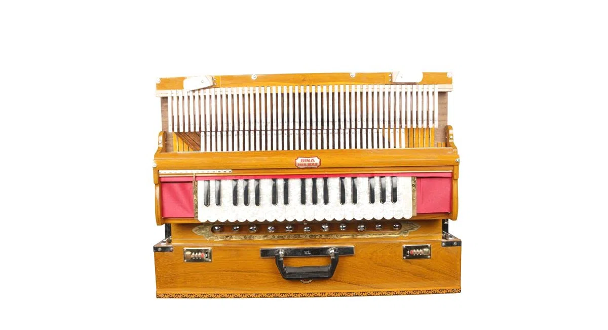 Harmonium BINA nº 32 Scalechange portátil con 4 juegos de cañas inglesas/armonio profesional de calidad de concierto/armonio afinado profesional