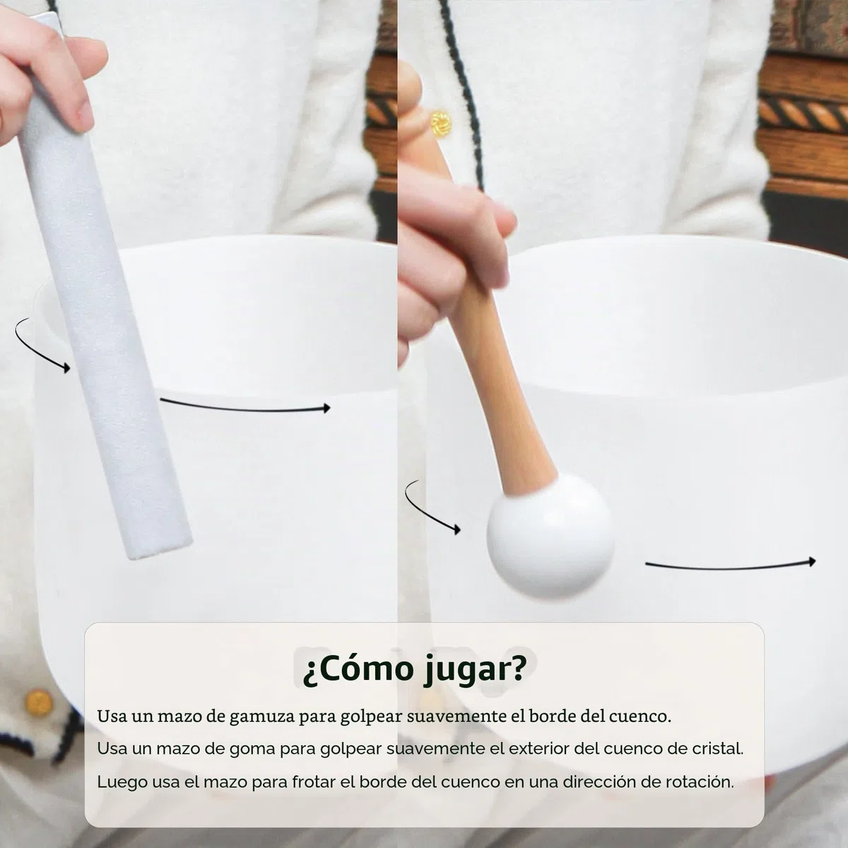 KVKA Cuencos de cristal para cantar, 7 unidades de 6-12 pulgadas, 440 Hz, chakra, cuarzo esmerilado, curación de sonido, para yoga, meditación, regalos con bolsa de transporte y mazo
