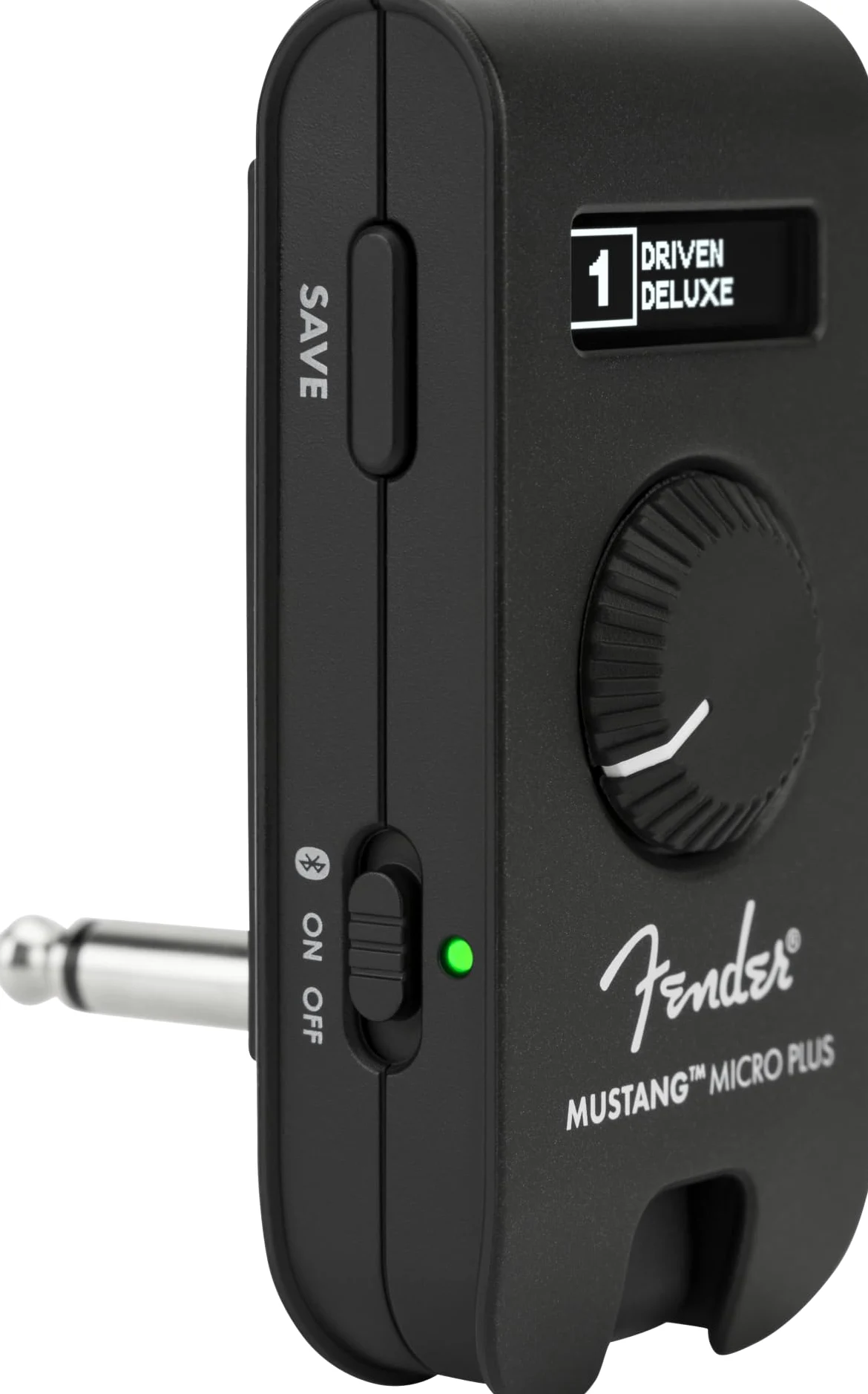 Fender Mustang Micro Plus Amplificador de Guitarra, Amplificador de Auriculares Personal con 25 Modelos de Amplificador, 25 Efectos, Bluetooth y 100 presets, Recargable por USB