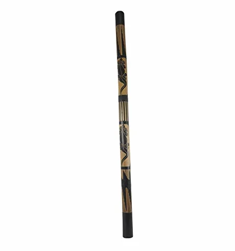 Didgeridoo de bambú tallado con diseño de tortugas – 120 cm