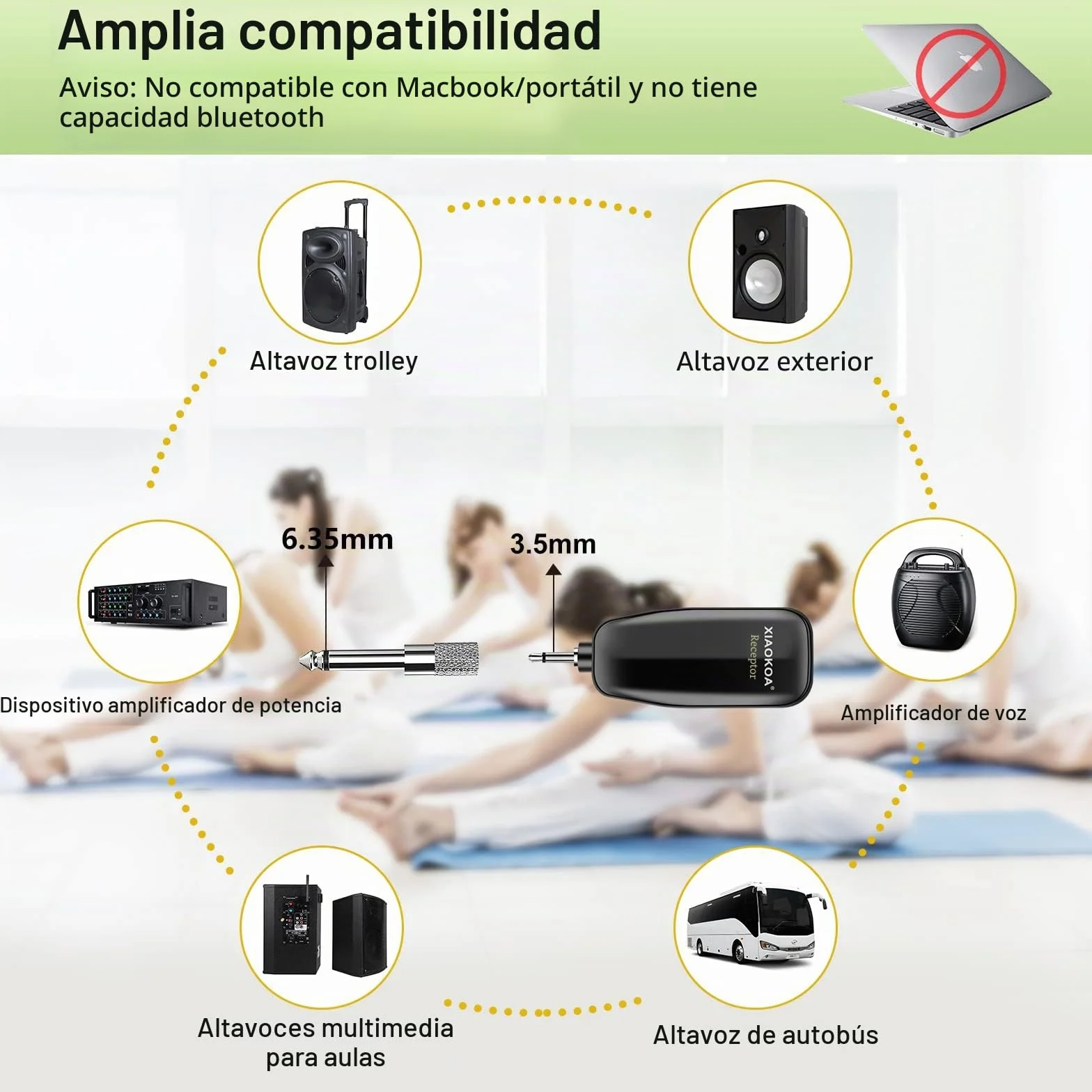 Micrófono Inalámbrico,Micrófono de Diadema Inalámbrico, UHF Wireless Microphone con Pantalla Digital LED,para Amplificador/Altavoz/Sistema PA