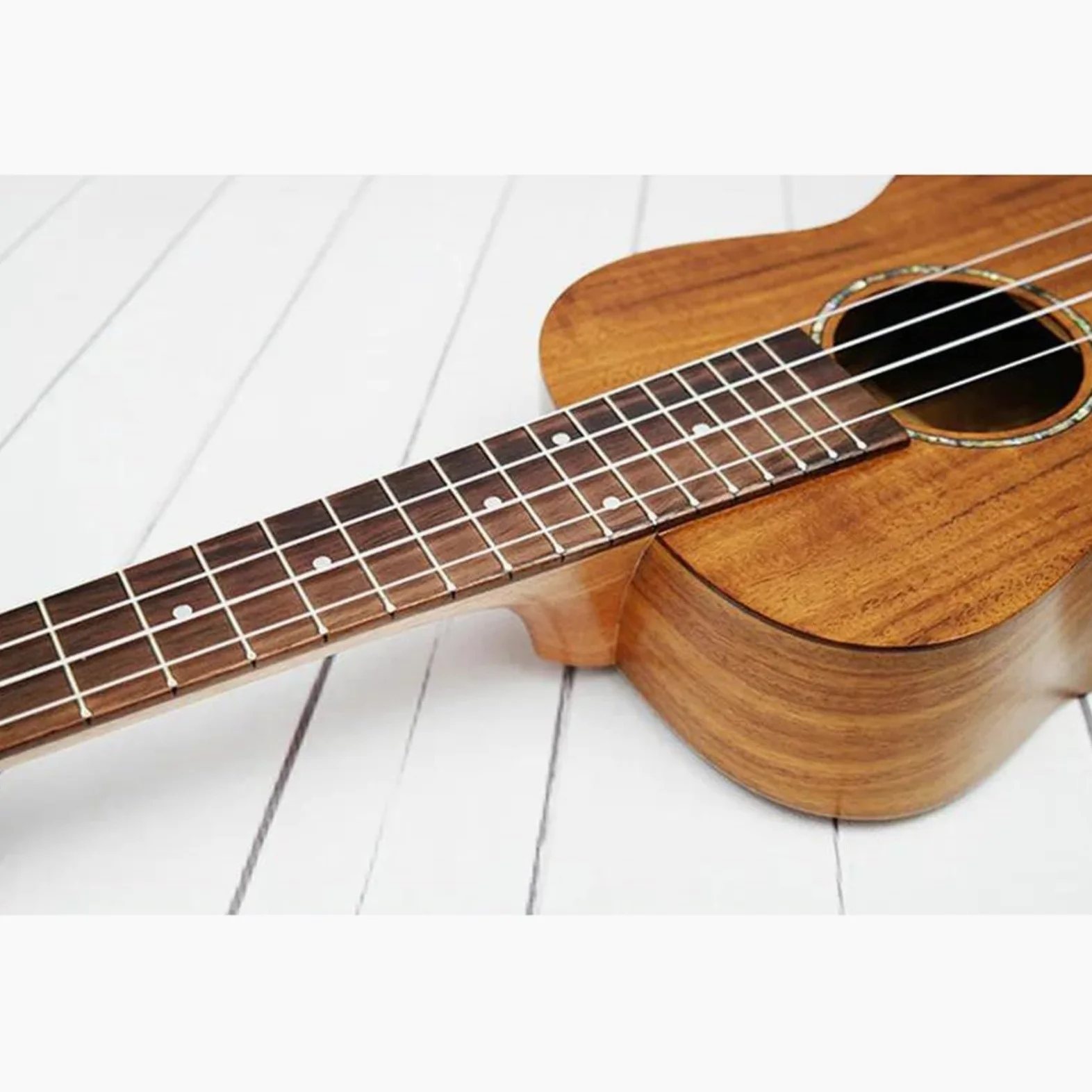 Ukelele Principiantes Tapa De Guitarra Hawaiana De 4 Cuerdas 26 Tenor Para Ukelele Eléctrico De Madera Maciza De Acacia Con Caja EQ+