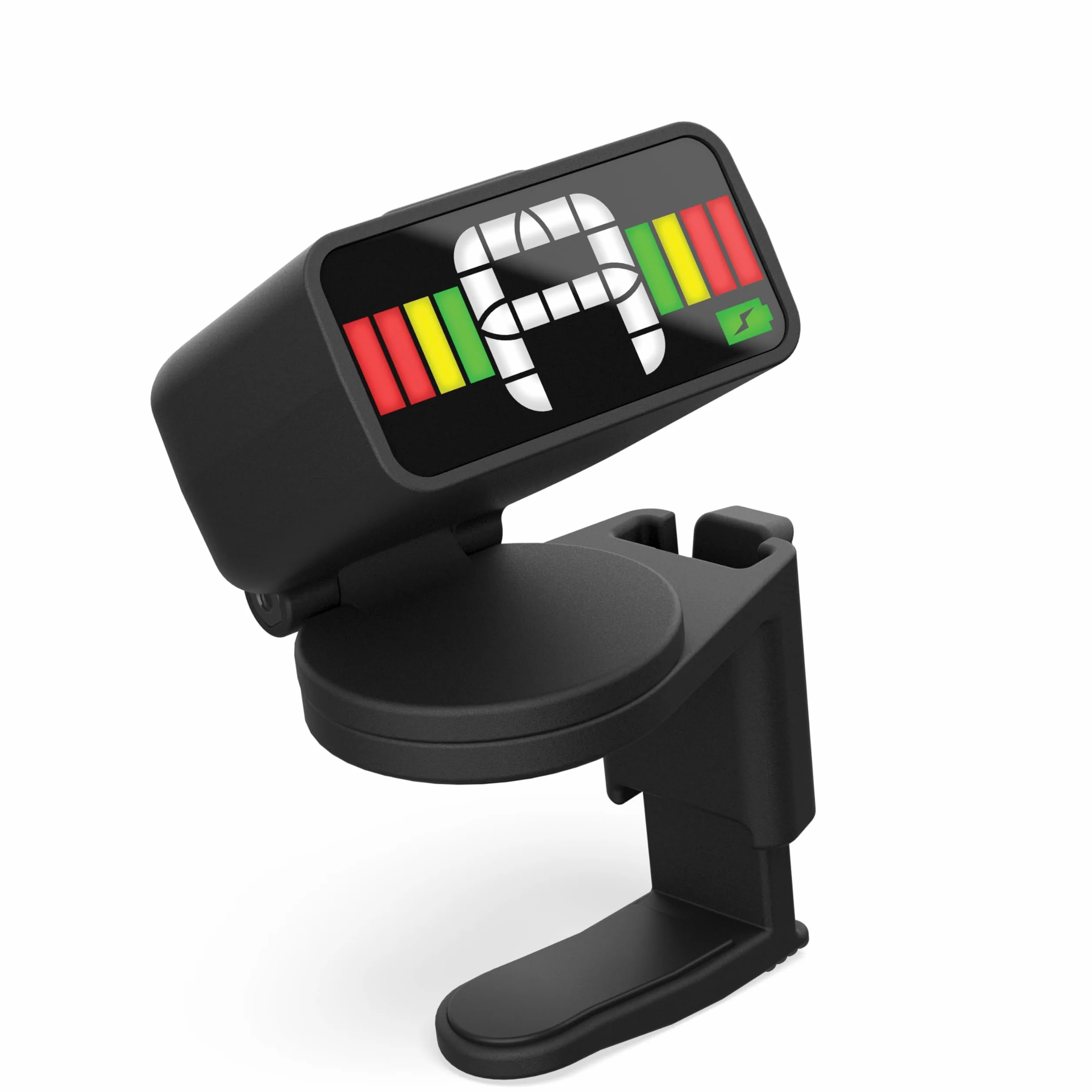 Afinador de guitarra D'Addario - Afinador recargable con microclavija - Afinador para guitarra acústica, eléctrica y bajo - Clip universal - 1 unidad