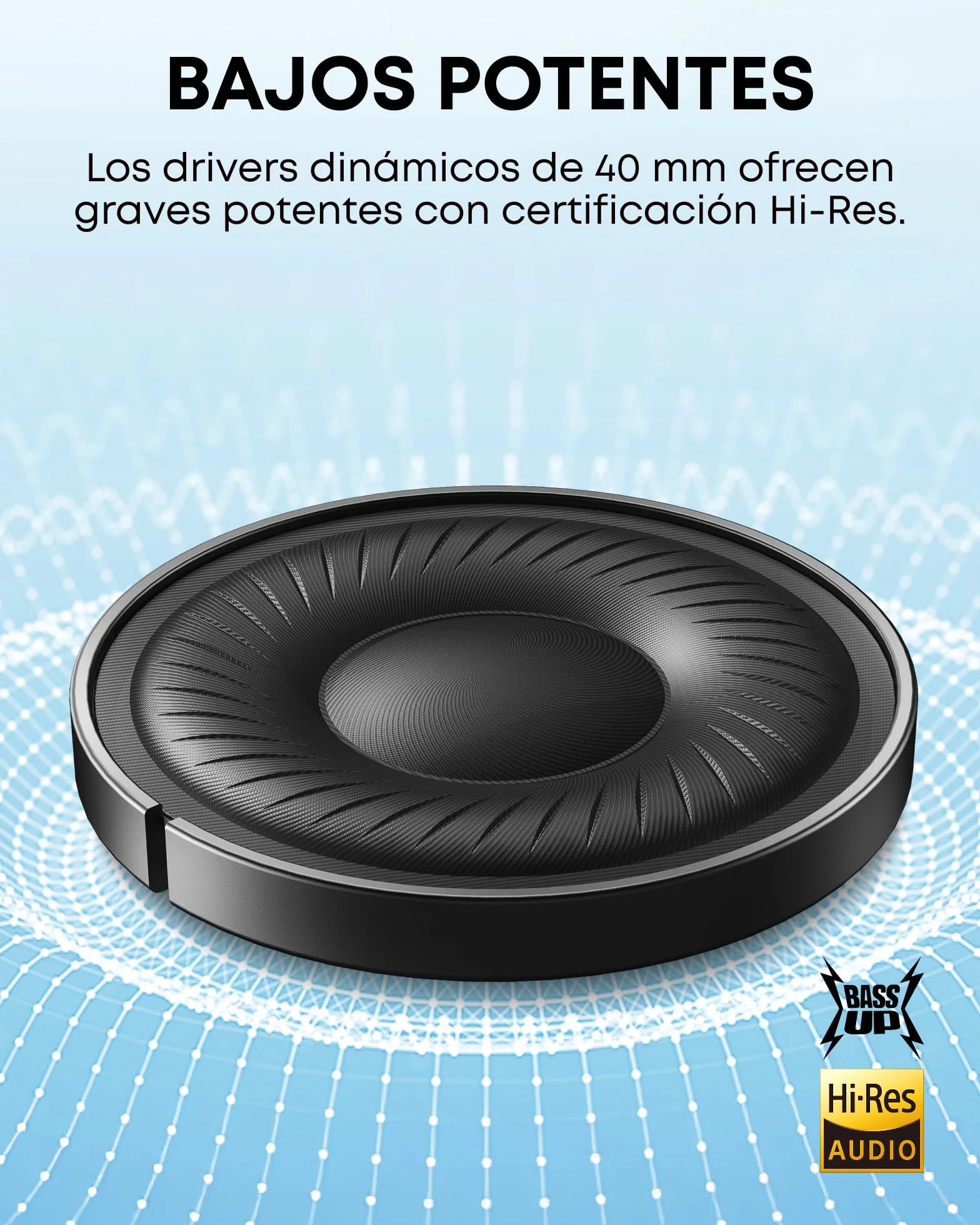 Soundcore by Anker Q20i - Auriculares inalámbricos Bluetooth con cancelación de Ruido Activa híbrida, 40 h de Tiempo de reproducción en Modo ANC, Audio Hi-Res(Reacondicionado)