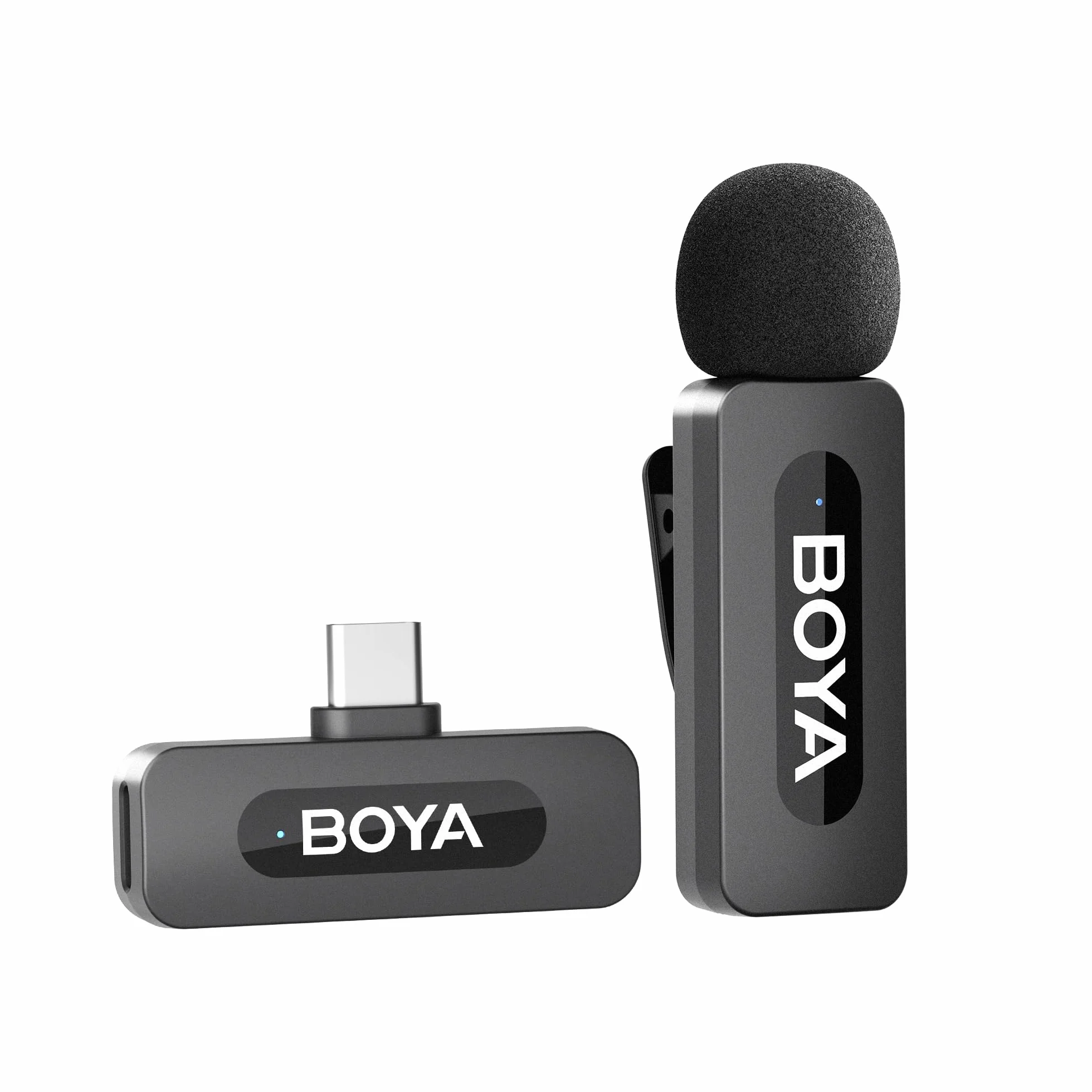 BOYA micrófono de Solapa inalámbrico de Solapa para Android Smartphone Laptop - Omnidireccional USB C Condensador de grabación de vídeo Mic para entrevista Podcast Vlog Youtube Live Stream