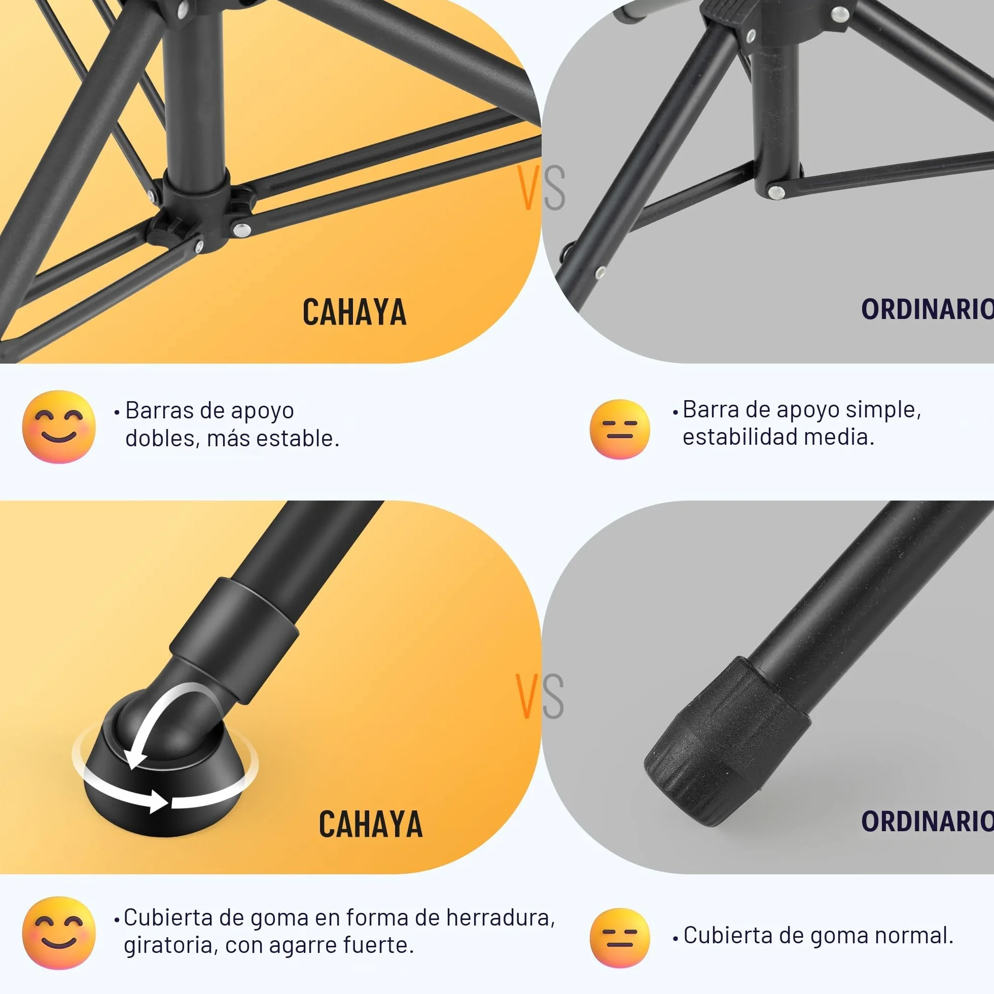 CAHAYA Atril Triple de Altura Plegable y Fácil de Guardar Atril de Metal, Altura Ajustable de 78 a 170 cm, Negro Mate CY000009-1