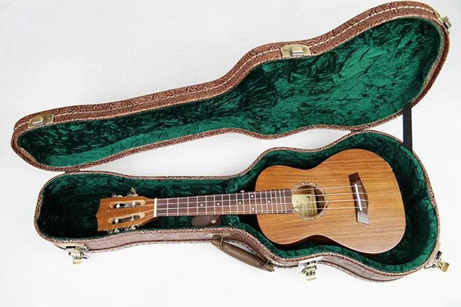 Ukelele Principiantes Tapa De Guitarra Hawaiana De 4 Cuerdas 26 Tenor Para Ukelele Eléctrico De Madera Maciza De Acacia Con Caja EQ+