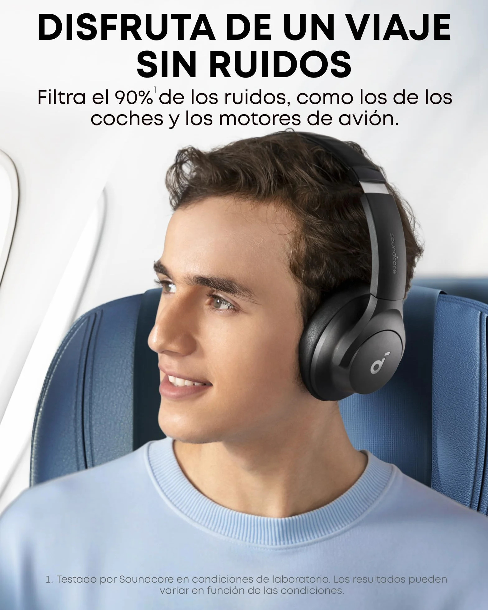 Soundcore by Anker Q20i - Auriculares inalámbricos Bluetooth con cancelación de Ruido Activa híbrida, 40 h de Tiempo de reproducción en Modo ANC, Audio Hi-Res(Reacondicionado)